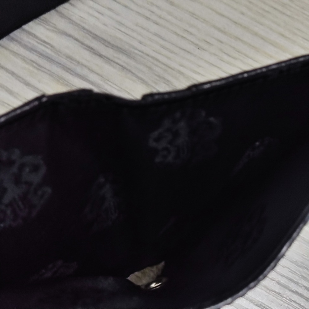 Chrome Hearts Black Leather Money Clip with Red Tongue Patch - Picture 9 of 10